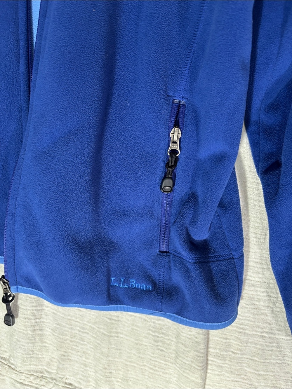 L.L. Bean Women’s Polartec Full-Zip Fleece Jacket Blue Size M EUC - Picture 4 of 12